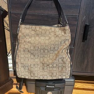 Coach Brown Signature Tote Bag